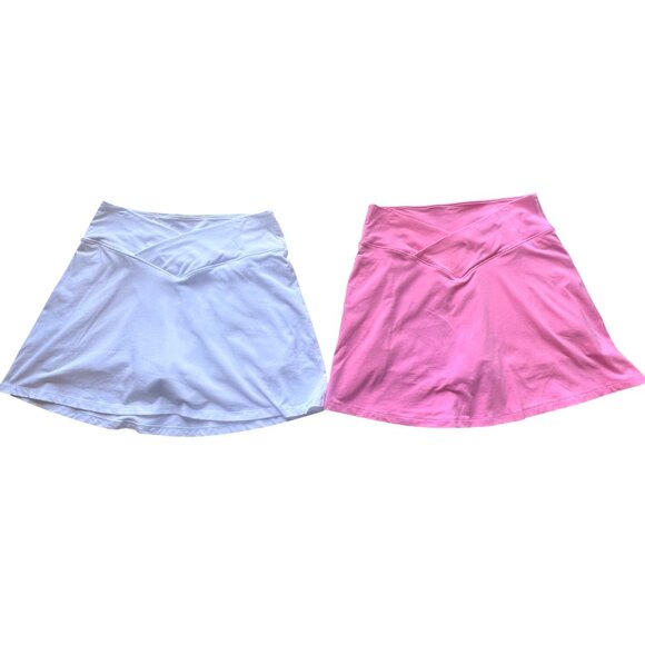 Victoria's Secret Pink Dresses & Skirts - Victorias Secret Pink - White & Pink Skorts Activewear Womens Size XL (2-Pack)